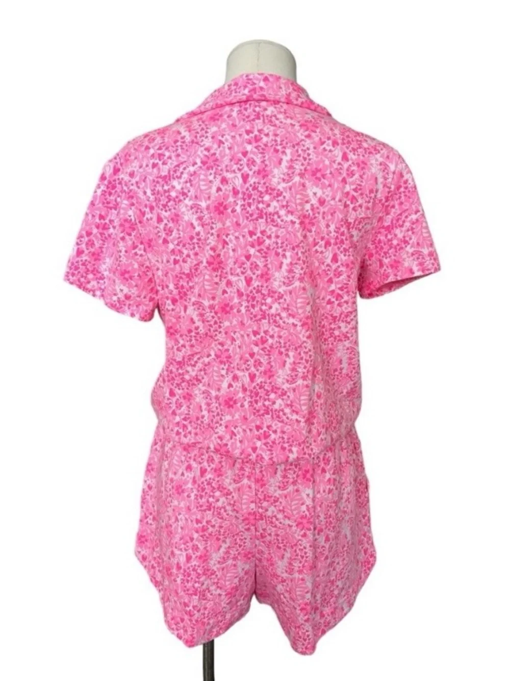 NWT Lilly Pulitzer Pink Shandy Invest a Gator Jorgie Romper Size Medium